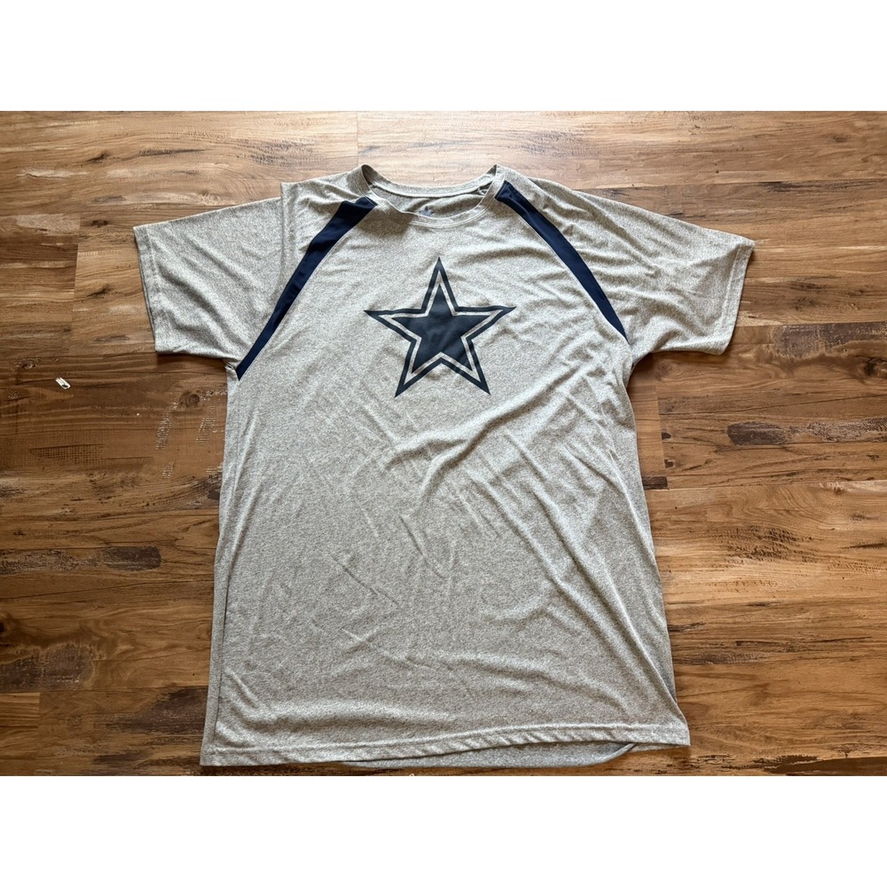 Dallas Cowboys T-Shirt Men's Grey With Cowboys Star Size 2XL
